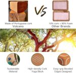 Cork Yoga Blocks 2 Pack Set -Natural Cork from Portugal, 9"x6"x4" Yoga Blocks Non-Slip&Anti-Tilt for Women| Men, Lightweight, Odor-Resistant| Moisture-Proof, Perfect Yoga Equipment - Image 5