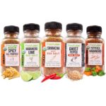 FreshJax Hot & Spicy Seasoning Gift Set | 5 Sampler Sized Organic Hot & Spicy Seasoning Set | Grilling Christmas Gifts for Men | Spices and Seasonings Sets for Cooking Packed in a Giftable Box