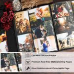 Ywlake Photo Album 4x6 500 Pockets Photo, Extra Large Capacity Family Wedding Picture Albums Holds 500 Horizontal and Vertical Photos Black - Image 6