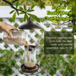 Metal Roof Bird Feeder - Chew Proof for Outdoor Hanging Wild Bird Seeds. Bronze - Image 3
