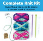 Creativity for Kids Learn to Knit Pocket Scarf - DIY Knitting Kit for Beginners, Kids Craft Kit - Image 3
