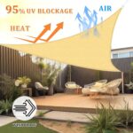 Shade&Beyond Triangle Sun Shade Sail 16'x16'x16' Canopy Sand for Patio Garden Yard Deck Pergola, (We Make Custom Size) - Image 2