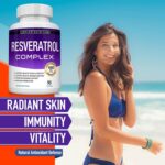 Resveratrol Supplement 1800 mg Antioxidant Complex - Highly Potent Natural Trans-Resveratrol Pills for Healthy Aging, Overall Health Support, Immune System, Brain Function, for Men Women, 90 Capsules - Image 4