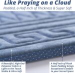 Sacred Artisans Prayer Mat, Pastel Indigo, Padded with Thick, Soft, Luxury Foam - Muslim Prayer Rug, Islamic Prayer Rug, Prayer Matt - Travel & Gift Ready for Ramadan & Eid - Image 4