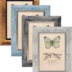 XUANLUO 5x7 Picture Frames Set of 4 Rustic Retro Photo Frame with Plexiglass Wall Mount and Tabletop Display Family Friends Wedding Gift