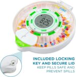 Live Fine 28-Day Automatic Pill Dispenser with Upgraded LCD Display, Key Lock, Sound & Light for Prescriptions, Medication, Vitamins, Supplements & More - Image 4