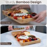 Bambüsi Charcuterie Board Gift Set - Cheese Board & Serving Tray - Bamboo Charcuterie Boards - Gifts for Women - Housewarming Gifts for New Home, Wedding Gifts for Couples 2025 - Image 4
