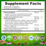 Echinacea Goldenseal Capsules - 10 in 1 Immune Support Supplement - 1455mg - Vegan Echinacea Capsules Supplement Made With Organic Whole Foods - Herbal Immune System Support - 2 Month Supply - Image 6