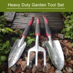FANHAO Garden Tool Set, 3 Piece Heavy Duty Garden Trowels Cast-Aluminum Garden Hand Shovels with Non-Slip Rubber Grip, Idea for Transplanting, Weeding, Digging and Planting - Image 2