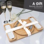 Bambüsi Charcuterie Board Gift Set - Cheese Board & Serving Tray - Bamboo Charcuterie Boards - Gifts for Women - Housewarming Gifts for New Home, Wedding Gifts for Couples 2025 - Image 7