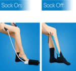 RMS Sock Aid Kit - Easy On Easy Off Device for Putting On Socks and Removing Socks or Stockings for Men and Women with Limited Mobility (Blue) - Image 2