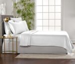 King Sheets by Pure Bamboo, Genuine 100% Organic Viscose Derived from Bamboo Bed Sheet Set, Luxuriously Soft & Cooling, Double Stitching, Lifetime Quality Promise (King, White) - Image 4