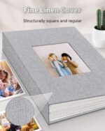 Photo Album 4x6 with 300 Pockets,Slip-in Picture Albums,Linen Cover Memory Book with Front Window,White Page Vertical Photo Book for Wedding,Family,Anniversare,Baby,Vacation - Image 6