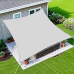 Amagenix Sun Shade Sail 16'X20' Curved Edge Outdoor Shade Canopy Light Grey Breathable 95% UV Block Shade Cloth for Patio Garden Backyard (We Make Custom Size)