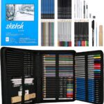H & B 72PCS Drawing Supplies Sketching Set,Art Kit include Drawing & Colored Pencils for Adults Artists Kids.Pro Art Sketch Supplies with Sketchpad,Watercolor & Metallic Pencils