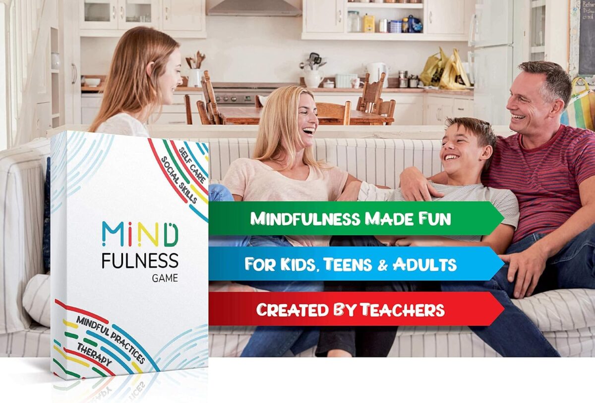 Mindfulness Therapy Game: Teaches Social Skills, Self Care & More for Kids, Teens & Adults. 50 Cards - Image 2