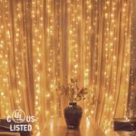 Twinkle Star 300 LED Curtain String Lights, 8 Modes Plug in Fairy Lights for Bedroom,Wedding,Party,Birthday, Hanging Twinkle Light for Indoor Outdoor Wall Window Backdrop Decoration, Warm White - Image 9