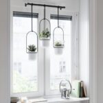 Umbra Triflora Hanging Planter for Window, Indoor Herb Garden, Set of 3, White/Black - Image 12
