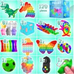 Fidget Toys, 120 Pack Fidgets Set Stocking Stuffers for Kids Party Favors Autism Sensory Toy Bulk Adults Kids Boys Girls Teens Stress Autistic ADHD Anxiety Carnival Treasure Classroom Prizes - Image 2