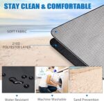 G GOOD GAIN Waterproof Picnic Blanket Portable with Carry Strap for Beach Mat or Family Outdoor Camping Party (Navy Blue) - Image 5