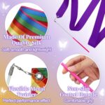 PAMASE Dance Ribbons - 16 Packs Ribbon Wands with Non-Slip Handles for Girls Gift, 6.6ft Rhythmic Gymnastics Dancing Rainbow Twirler Sticks Streamers Dance Flags - Image 5