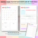 Wellness Journal - 90 Day Health, Fitness, Gratitude, Mindfullness, Wellbeing, Habit, Goals, Diet & Food Tracker - A5 (Pastel Rainbow) - Image 4
