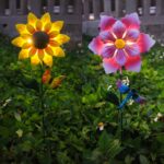 Solar Garden Stakes Lights for Outdoor Decor, 4 Pack Waterproof Metal Art Stick Flowers, Light for Outside Garden Patio Pathway Yard Backyard Porch Lawn - Image 5
