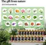 Tea Tree 20 Pcs Pure Essential Oil Gift Set, for Diffuser, Humidifiers, Skin Care, Massage, Fragrance Oil Scent for DIY Candle and Soap Making, Gift for Friend (5ML) - Image 2