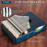 Kalimba Thumb Piano 17 Keys Finger piano (Blue) - Image 3