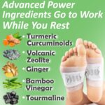 Advanced Foot Pads: Zeolite, Turmeric Curcumin & Ginger Formula | Effective & Natural | Premium Foot Patches 20 Pack - Image 2