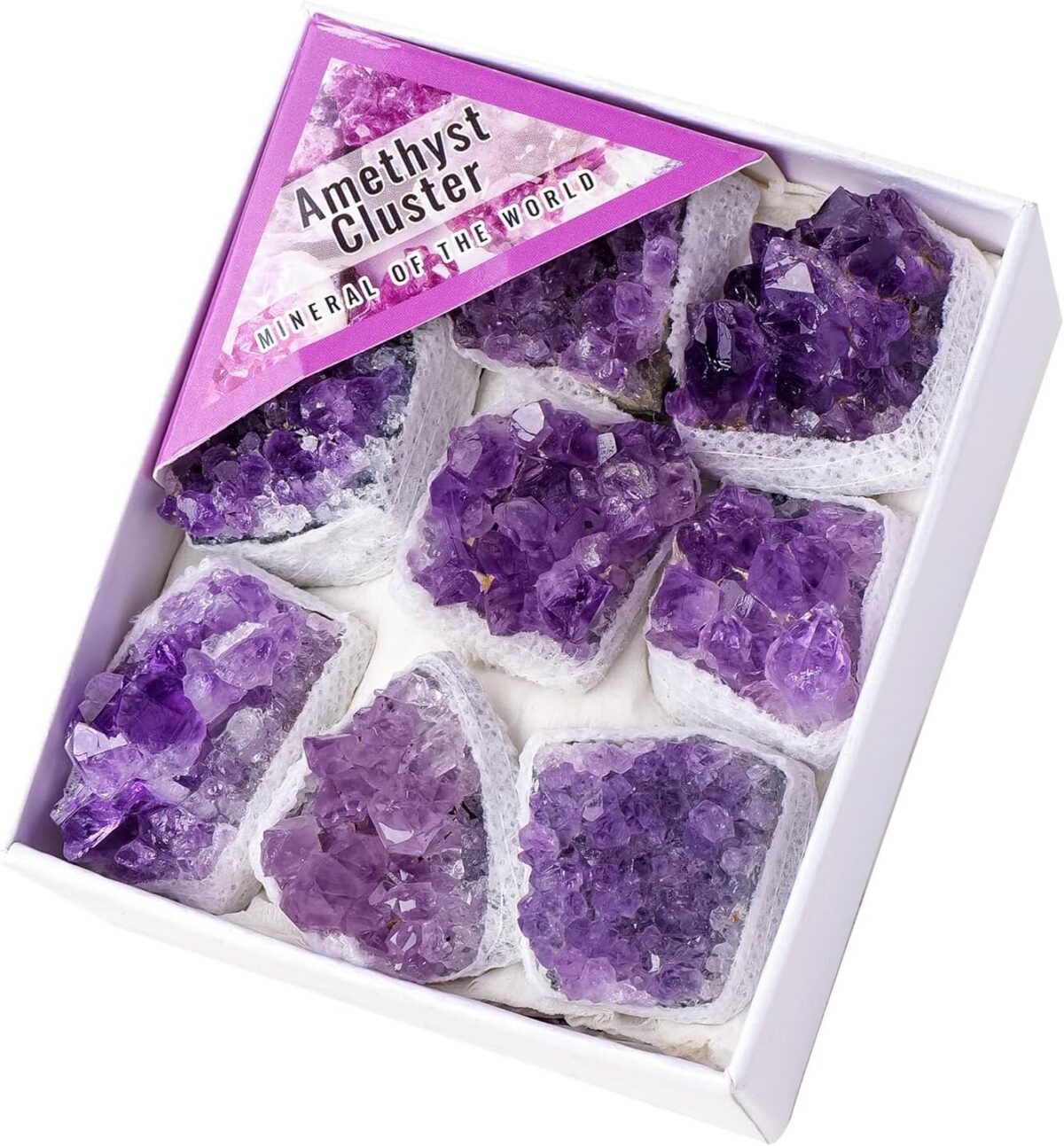 Premium Amethyst Set Natural Amethyst Cluster Set Grade A Healing Crystal Geode Spiritual Rocks Witchcraft Specimen 1.2-2' - Image 3