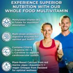 Vegan Whole Food Multivitamin with Iron, Daily Multivitamin for Women and Men, Made with Fruits & Vegetables, B-Complex, Probiotics, Enzymes, CoQ10, Omegas, Turmeric, Non-GMO, 90 Count - Image 2