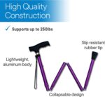 RMS Folding Cane - Foldable Walking Cane with Adjustable Height - Collapsible and Lightweight - Soft Ergonomic Handle for Comfortable Grip - Portable Walking Stick for Mobility Aid - Image 3
