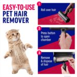 Chom Chom Roller Pet Hair Remover and Reusable Lint Roller - Black ChomChom Cat and Dog Hair Remover for Furniture, Couch, Carpet, Clothing and Bedding - Portable, Multi-Surface Fur Removal Tool - Image 3