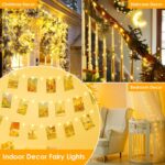 66Ft 200 LED Fairy Lights Plug in, Waterproof String Lights Outdoor 8 Modes Christmas Light Bedroom Decor, Twinkle Lights for Girl's Room Garden Halloween Christmas Decorations (Warm White) - Image 6