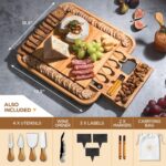 Charcuterie Board Gift Set - Bamboo Cheese Board and Charcuterie Boards Set - Housewarming Gifts New Home, Wedding Gifts for Couples 2025, Bridal Shower Gift, Birthday Gifts for Women - Image 3