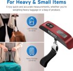 Etekcity Luggage Scale for Travel Essentials, Digital Suitcase Weight Scale with Hook, Travel Accessories for Portable Hanging Baggage, 110 Pounds, Battery Included - Image 4