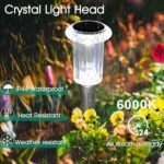Solar Outdoor Lights, 10 Pack Waterproof Stainless Steel Solar Stake Lights for Pathway Garden Yard Path Walkway Driveway Lawn Patio Outside Decor, Cool White - Image 3