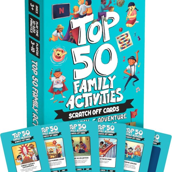 Top 50 Family Activities - 50 Fun Scratch Off Family Adventures and Family Games for Deep Bonding - Fun for Kids and Adults - Gifts for Family - Perfect for Family Fun Time & Family Night