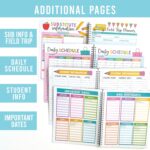 Teacher Planner 2025-2026 – Undated Lesson Planner Book with Stickers, Monthly & Weekly Pages, Student & Substitute Info – Composition Notebook Homeschool & Classroom Organizer - Image 4