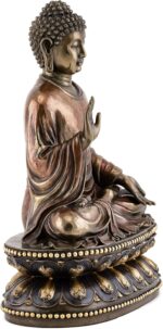 Top Collection Meditating Shakyamuni Buddha Statue Touching the Earth - The Enlightened One Sculpture in Premium Cold Cast Bronze- 9-Inch Supreme Buddha Figurine - Image 4