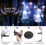 GIGALUMI Solar Angel Garden Stake Lights - 2 Pack Angel Solar Lights Outdoor Garden, Eternal Light Angel with 7 LEDs for Cemetery Grave Decorations, Memorial Gift, Christmas Yard Art, Sympathy Gifts - Image 5
