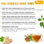 60 Tea Bags - Anti-Inflammaheb Loose Leaf Tea, 100% Natural from Ginger, Turmeric, Peppermint, Black Pepper, Cinnamon. Made with Natural Material Tea Bags. No Sugar, No Caffeine, No Gluten, Vegan. (60 Tea Bags) - Image 2