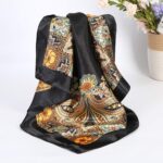 AWAYTR 35” Satin Large Square Head Scarves - 4PCS Silk Like Neck Scarf Hair Sleeping Wraps Satin Silk Scarfs for Women - Image 5