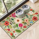Eco-Friendly Pet Supplies: 17"x30" Absorbent Quick Dry Dog Bowl Mats for Food and Water Dispenser, Cat Food Mat