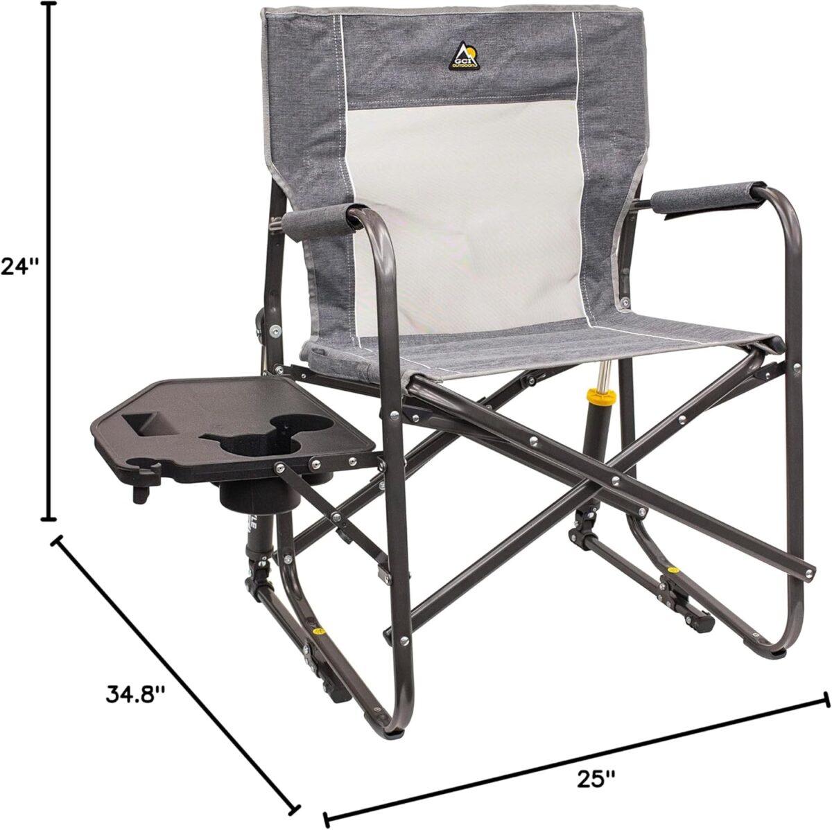 GCI Outdoor Freestyle Rocker Portable Folding Rocking Chair, Outdoor Camping Chair with Side Table - Image 7