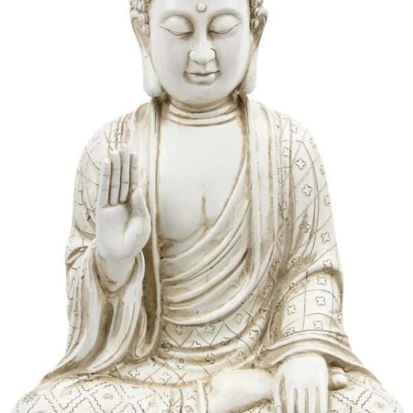Leekung Buddha statue for home decor accents,laughing buddah statue for meditation zen garden spiritual room feng shui desk table yoga decor,small buda budda home decorations gifts antique ivory white