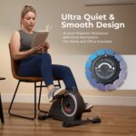 Sunny Health & Fitness Dual Function Under-Desk Bike Trainer, Mini Exercise Machine for Senior Training, Arm/Leg Cardio Cycle Workout, Optional Magnetic, Motorized & Free SunnyFit App Bluetooth Link - Image 4