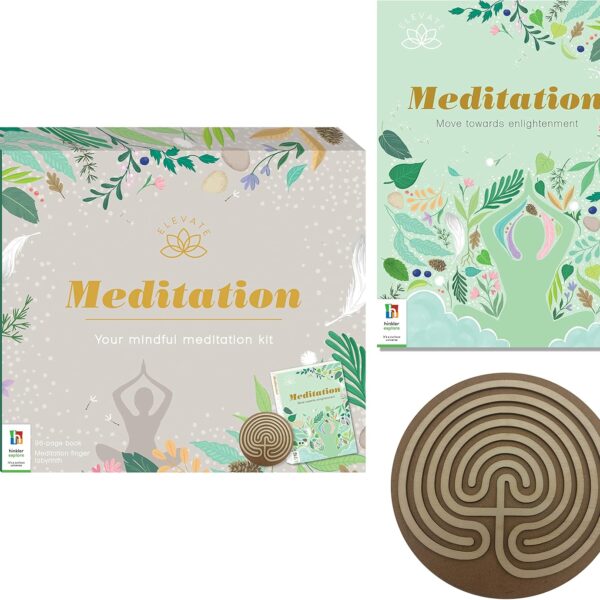 Elevate - Meditation Kit - Mindfulness Tools for Adults - Mental Health and Self Care Essentials - Meditation Aid - Finger Labyrinth - Adult Hobbies - Stress Relief and Relaxation Guide