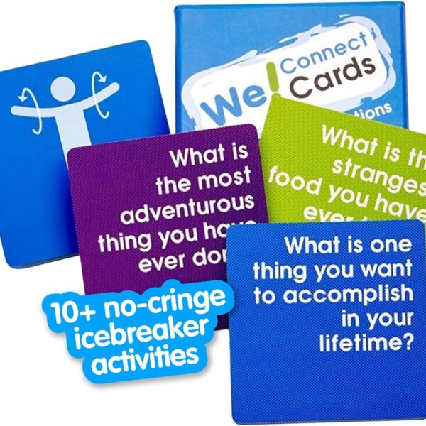 Connect Cards - Icebreaker Conversation Starter Card Games | Team Building Game for Work | Group Connection Activities for Adults | Featured by TEDx (60 Cards)